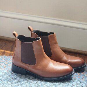 Bruno Manetti Faux Leather Brown Boots Size 40 (9-9.5)